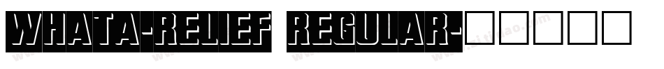 WhatA-Relief Regular字体转换